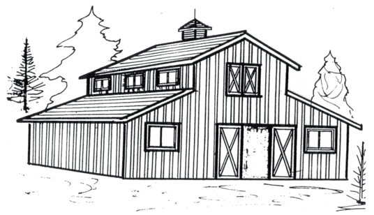 The Rocky View I Horse Barn Plans