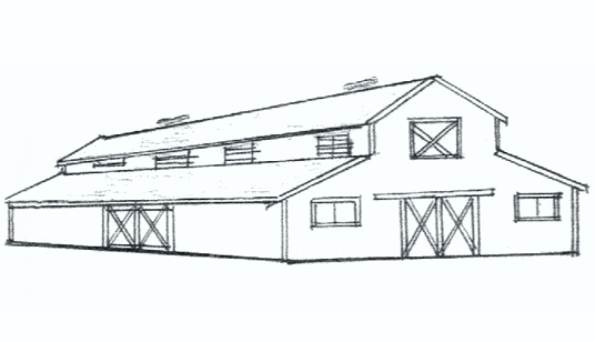 The Rocky View II Horse Barn Plans